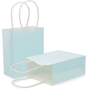 Mini sac cadeau avec poignées, petit sac en papier kraft, sac cadeau pour anniversaire, mariage, fête, sacs cadeaux pratiques, mini sac en papier facile à transporter - Product Image 1