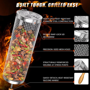 Rejilla de Acero Inoxidable para Asar al Aire Libre, con Orificios de Precisión para Verduras y Carne, de Fábrica OEM - Product Image 2