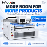 Printer UV Flatbed Industri 6090 60x90cm 1-3 Print Head Sirkulasi Tinta Putih untuk Akrilik Kaca Kayu Botol