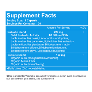 Probiótico para hombres 30 cápsulas para Colon digestivo y salud inmune Suplemento de apoyo inmunológico - Product Image 2