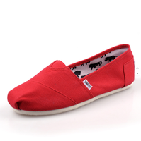Espadrilles plates en toile à pédale, couleur unie, pour amoureux des chaussures décontractées, vente en gros pour fabricants