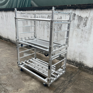 Carrito de carro de transporte de peso ligero de aluminio plegable de altura ajustable de kkmark para accesorios de iluminación - Product Image 6