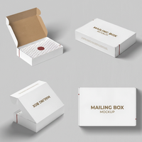 Boîte d'expédition en carton ondulé personnalisée pour sous-vêtements, avec logo imprimé, pour petites entreprises