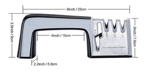 Meilleur vendeur en ligne : Affûteur manuel de couteaux et ciseaux de cuisine 4-en-1 en diamant - Product Image 3