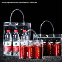 Sac fourre-tout transparent en PVC imperméable pour mariage et souvenirs - Emballage haut de gamme pour fleurs avec impression de logo personnalisée