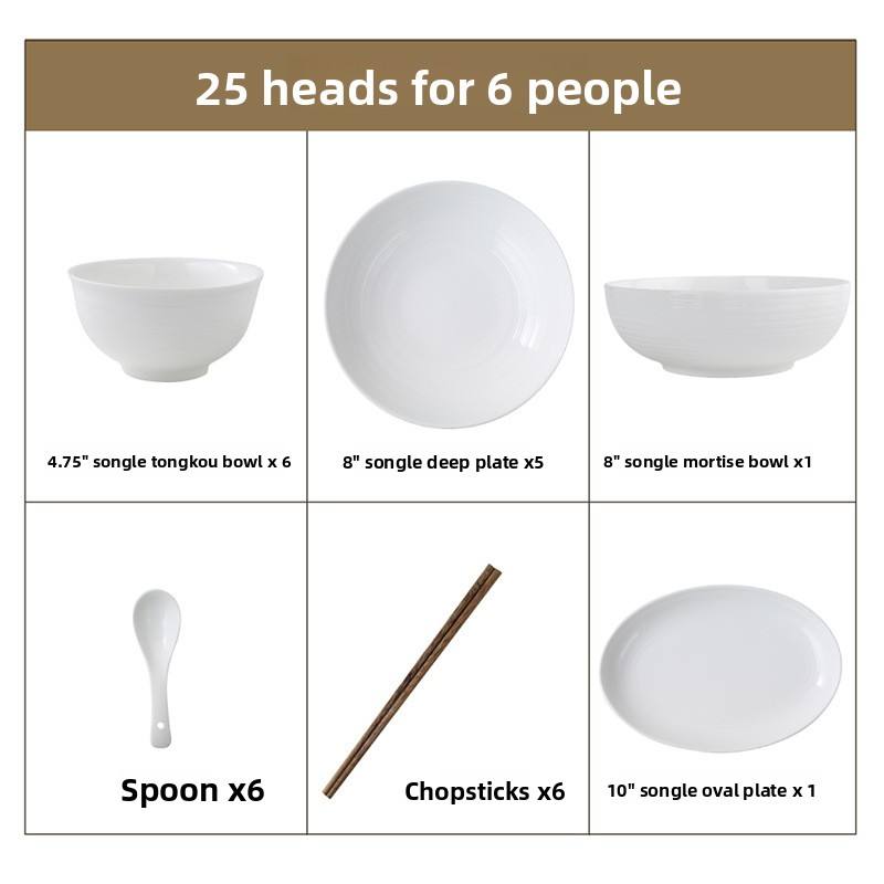 ensemble blanc de 25 pièces