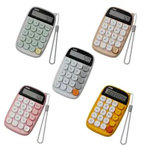 Presentes do escritório personalizado eletrônico 12 dígitos calculadora mágica para estudantes e negócios com botão redondo