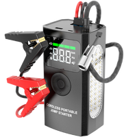 Démarreur de voiture portable 5000A à courant de crête, compresseur d'air 150 PSI, gonfleur de pneus sans fil 16V, booster de batterie d'urgence USB-C
