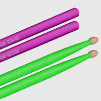 Großhandel HUN Marke Night Flash Serie Farbige Leuchtende UV-Drumsticks 5A mit Eichel-Spitzen