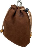 Individuelles Logo und Größe Mittelalterliches Design Brauner Wildleder-Zugbeutel für Schmuck Geschenktaschen Geldbeutel