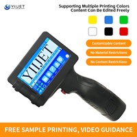 Printer Inkjet Genggam Portabel Mesin Pengkodean TIJ Otomatis Nirkabel Printer Penanda Industri Satu Warna