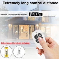 Télécommande de porte de garage à 4 canaux multifonction 433MHz sans fil pour serrure RF 4 boutons Clavier en silicone pour la domotique