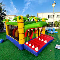 Nouveau saut 16.4ft gonflable Pvc Crocodile rebond château parc à thème arrière-cour fête toboggan sautant maison