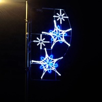 Motif personnalisé de flocon de neige 2D, Père Noël, éclairage LED pour extérieur, classé IP65, pour les fêtes, les mariages, Noël, le Nouvel An, en alliage d'aluminium