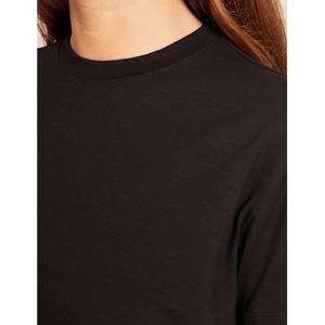 Mujeres 2024 nuevo diseño mujeres Calidad Algodón ajuste suelto pequeño hombro caído en blanco camiseta de gran tamaño para mujer de BD - Product Image 5