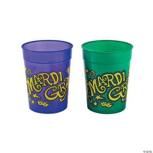 Vasos Reutilizables HLC ODM para el Mardi Gras, Vaso de 16 oz con Laterales Lisos, Color Morado, Vasos Personalizados con Logotipo, Vasos para Fiestas de Nueva Orleans - Product Image 2