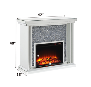 Modern Luxury MDF Wood <b>Console</b> Table Cabinet with <b>Mirrored</b> Fireplace Design for Living Room and Hotel Storage Home Furniture - Product Image 6