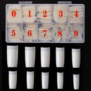 Pointes d'Ongles Artificiels Professionnelles en ABS à Couverture Complète et Demi-Couverture pour French Manucure, en Capsules d'Acrylique Transparentes pour les Doigts - Product Image 1