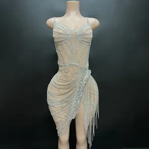 Fabricante de vestidos personalizados Nocance Novance, pedidos pequeños, suministros para fiestas con borlas, vestido elegante para mujer para graduación - Product Image 1