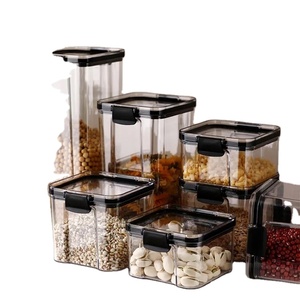 food airtight dispenser dry cereal plastic rice pantry kitchen storage boxes and buckets storage container