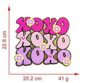 Patch thermocollant en chenille brodé Xoxo Let love Grow Kiss Mama Valentine, grande taille, pour T-shirts et sweats à capuche - Product Image 6