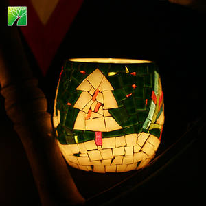 Ultimo Vintage fai da te stile mosaico di vetro <span class=keywords><strong>LED</strong></span> Germinateer vaso di fiori grande e piccolo piantatore in ceramica per la casa e la decorazione del giardino - Product Image 2