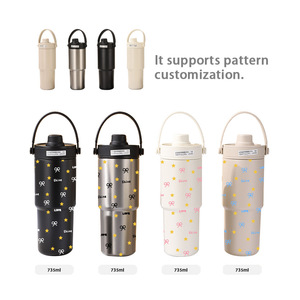 30oz <b>Ceramic</b> Inner Liner Insulated <b>Cup</b> Large-capacity Light Luxury Coffee <b>Cup</b> Outdoor Car Water <b>Cup</b> Wholesale - Product Image 2