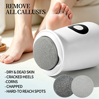 Appareil électrique rechargeable et portable pour éliminer les callosités des pieds, étanche, avec tête de ponçage au sable de quartz, pour talons fendillés et soins à domicile