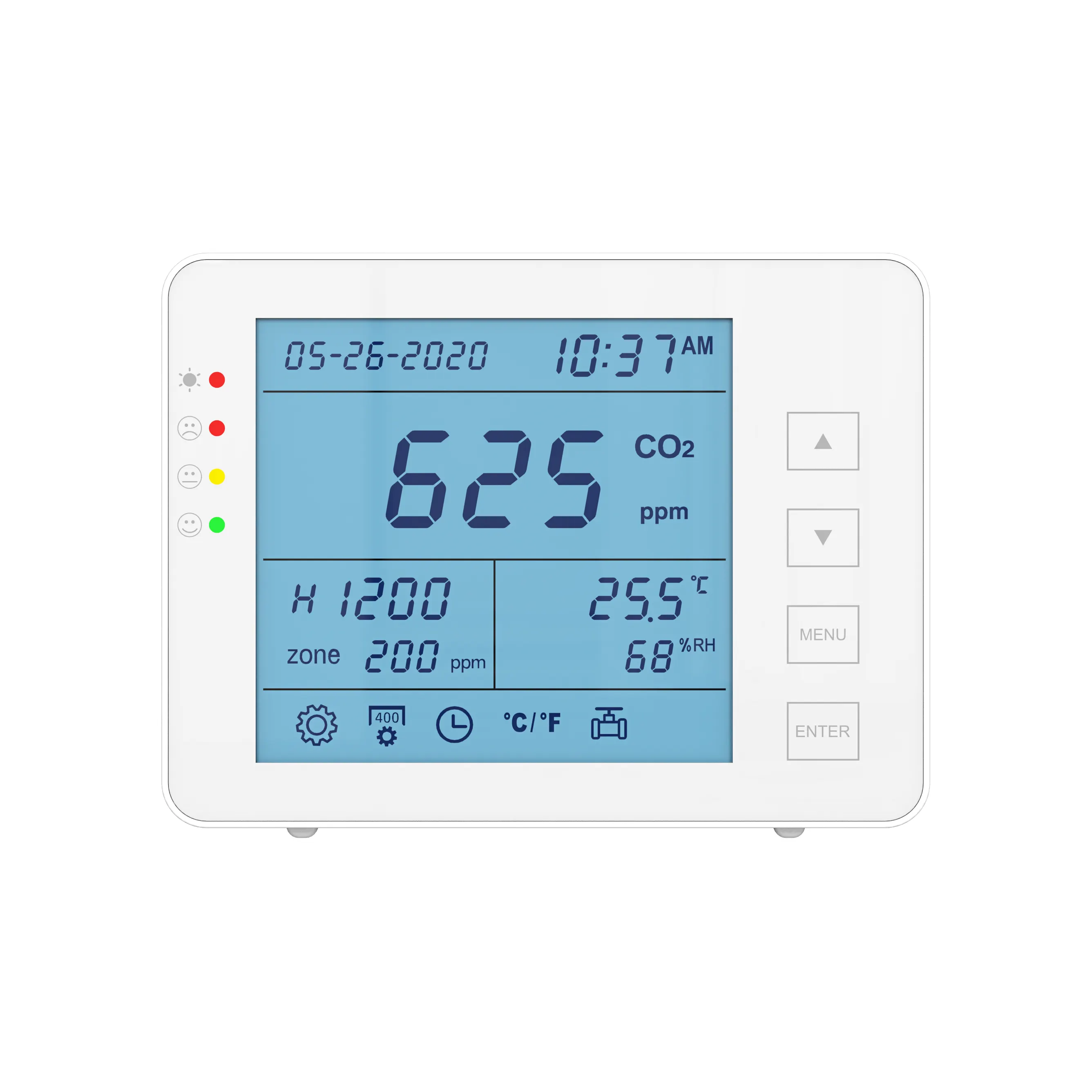 Kas Kooldioxide (CO2) Monitor & Controller Kweekruimte CO2 Controller