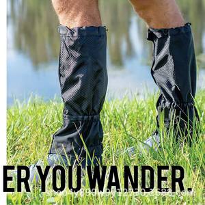 Polainas de senderismo WOQI negras, ajustables, impermeables, para cubrir botas de nieve, para hombres, actividades al aire libre, montañismo, caza - Product Image 1