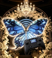 Drone papillon RC avec lumières LED, papillons volants qui battent des ailes, décorations pour anniversaire, mariage, Noël, Nouvel An, fête