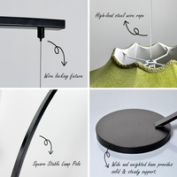 Lampe de sol LED au design nordique simple et moderne, abat-jour en tissu, base E27, chambre à coucher, bureau, salon, coin canapé