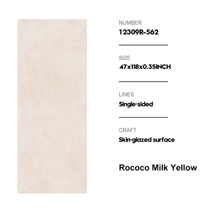 หินเผาซินเทอร์สีเหลืองครีมสไตล์โรโคโค ขนาด 1200x3000x9 มม. สำหรับผนังและพื้น ขายดี - Product Image 3