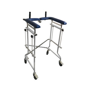 Déambulateur pliable manuel Jin Yu Walker JY-FBQ-2 bleu, aide à la mobilité pour personnes âgées, soutien des jambes pour la rééducation - Product Image 2