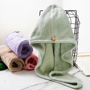 超细纤维毛巾巾女式柔软沙龙干衣机收毛巾包洗发水头巾