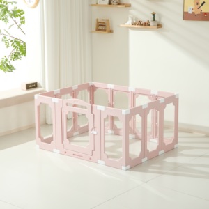 Custom Eco-Friendly High-Density <b>Plastic</b> Solid Transparent Horizontal Sliding Quadrate <b>Fence</b> Panel Pet Dog Cage Gate - Product Image 1