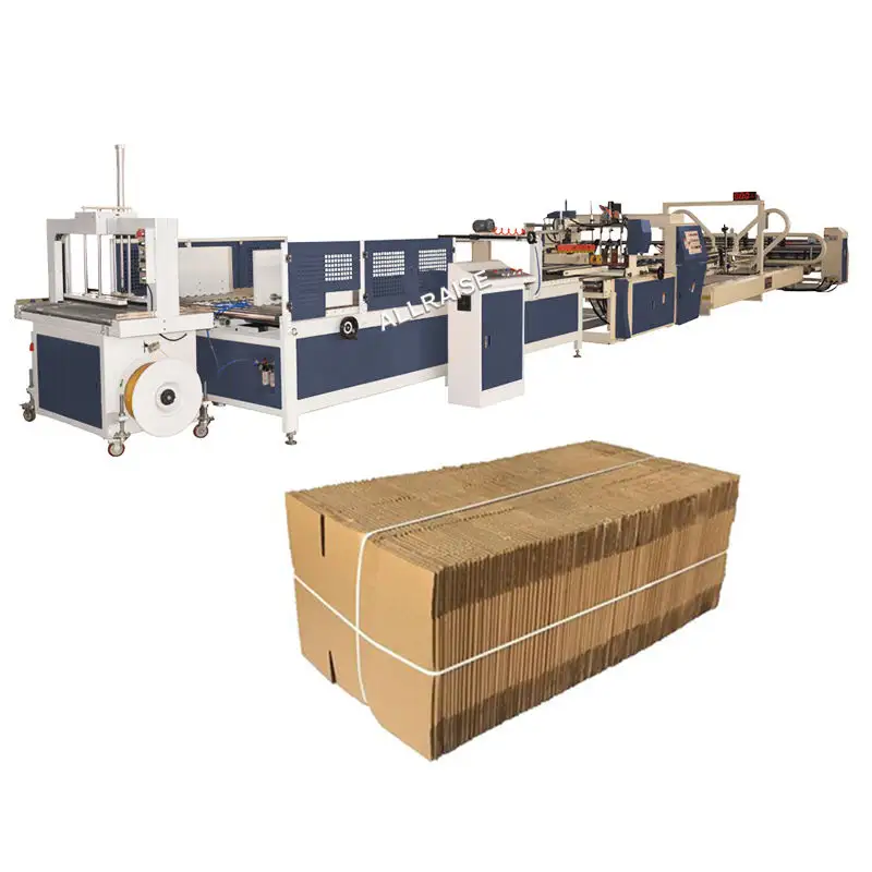 Boîte à carton entièrement automatique, machine de collage pliable, boîte à carton ondulé, machine de fabrication de colle pour boîte à carton