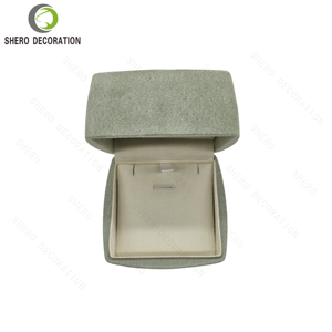 Boîte d'emballage de bijoux en ultra-fibre vert clair, personnalisation disponible pour vos boîtes de rangement distinctes pour boucles d'oreilles et bagues - Product Image 4