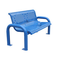 Banc d'assise extérieur en acier galvanisé robuste à l'extérieur du parc banc d'assise en métal inhabituel chaise de banc de fer de patio de jardin public