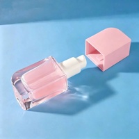 Nouvelle bouteille vide en verre transparent de luxe de 30 ml pour fond de teint liquide avec pompe à lotion pour fond de teint liquide, emballage cosmétique en verre