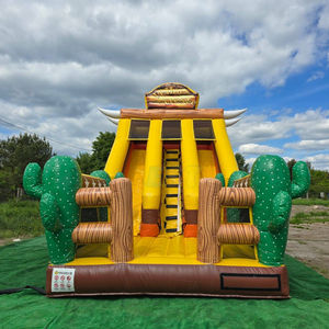 Château gonflable commercial Jungle World avec toboggan, maison de rebond gonflable, toboggan sec à thème <span class=keywords><strong>cactus</strong></span> - Product Image 1