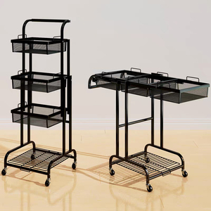 Carrito <span class=keywords><strong>de</strong></span> Supermercado Multifuncional <span class=keywords><strong>de</strong></span> 3 Niveles, con Ruedas con Frenos, Plegable, para Uso Comercial - Product Image 3