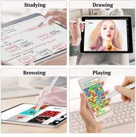 2 Capacitive Pen 2 In 1 Capacitive Active Universal Tablet Smart Pressure Touch Stylus Pencil Pen For Ipad Apple Iphone Android Samsung Laptop