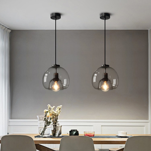 Fabbrica di buona qualità lampada a sospensione in vetro rustico decorazione della cucina lampada a sospensione di lusso ristorante nordico moderno <span class=keywords><strong>lampadario</strong></span> a sfera di vetro - Product Image 1