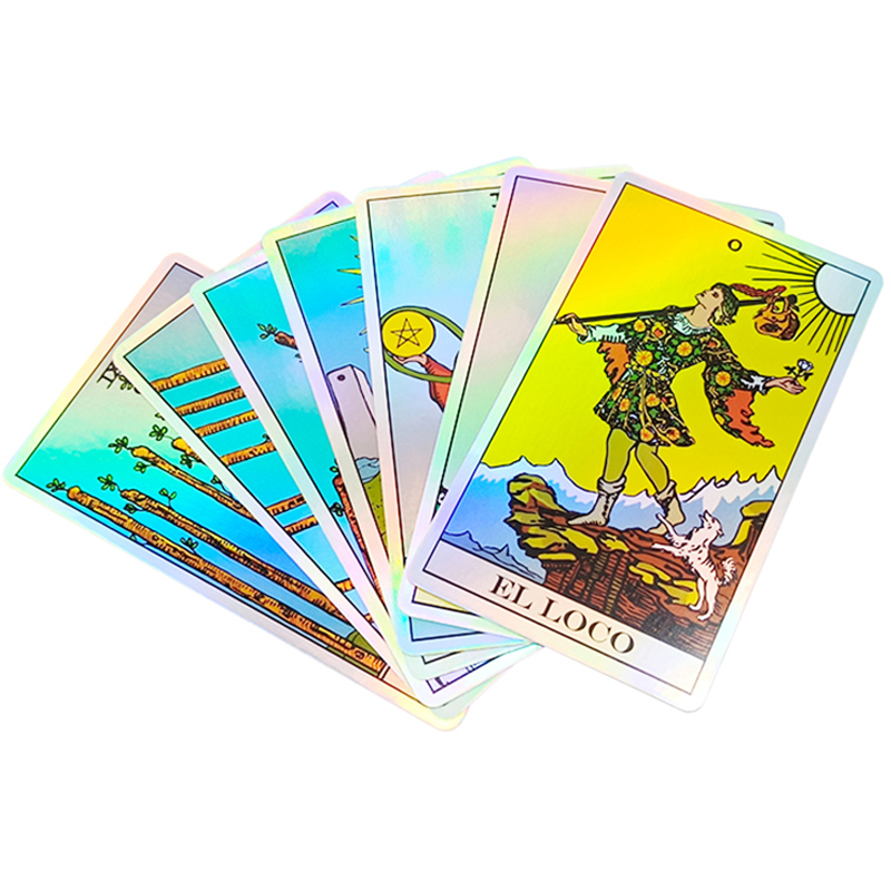 Wholesale Holographic Tarot Oracles Customized silver Gold foil Tarot Cards Wholesale Printing Oracles
