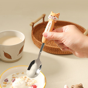 Di alta qualità per bambini Cartoon cucchiaio 316 acciaio inossidabile argenteria che mangia cucchiaio posate zuppa cucchiaio per bere <span class=keywords><strong>Set</strong></span> di posate - Product Image 3