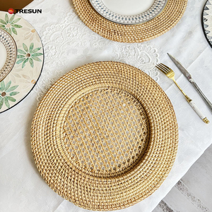 Bandeja de Ratán Tejido Estilo Japonés, Cesta de Frutas y Aperitivos Hecha a Mano con Diseño Calado, Estilo Nórdico Clásico para Fiestas - Product Image 2