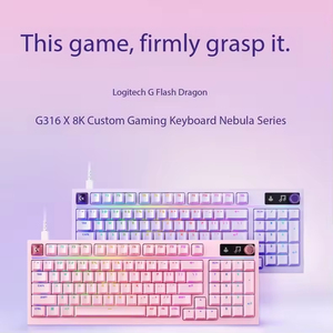 Logitech G316 X Nebula Series <b>Customized</b> Mechanical <b>Keyboard</b> Pink Purple 98 Layout 8K Report Rate RGB Lighting Gift for Friends - Product Image 5