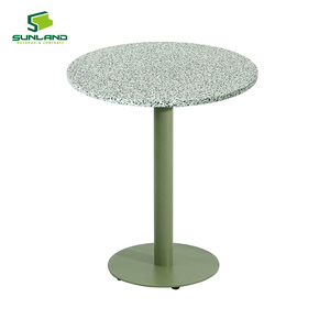Piano Tavolo Minimalista in Terrazzo Senza Bordo, per Interni, con Base in Compensato, Ideale per Hotel e Ristoranti - Product Image 4