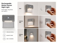 Lumière à détecteur de mouvement, lumière LED rechargeable, éclairage nocturne intérieur, éclairage de couloir, éclairage d'escalier, hôtel, villa LDN0001-22-1
